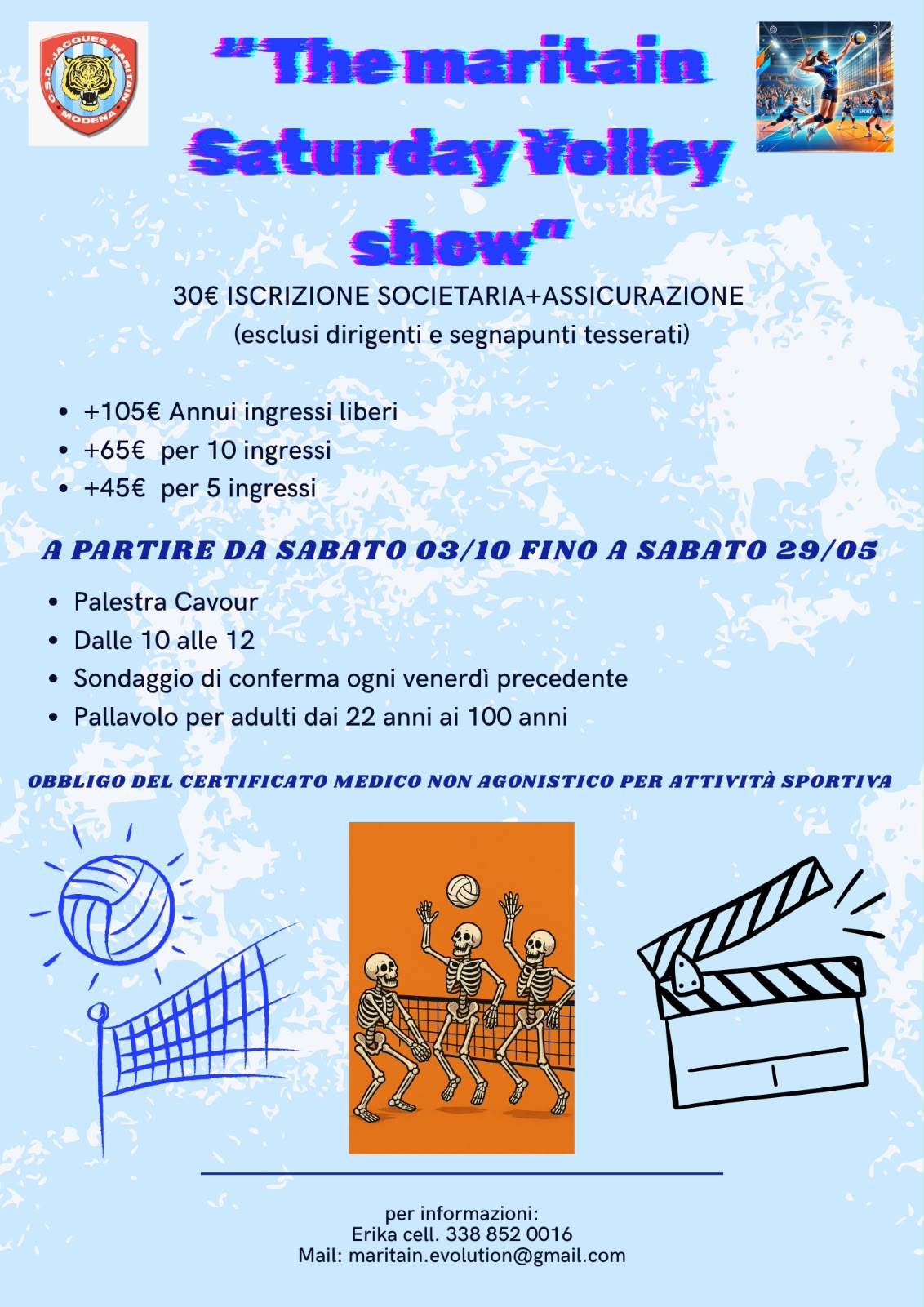 The Maritain Saturday Volley Show locandina